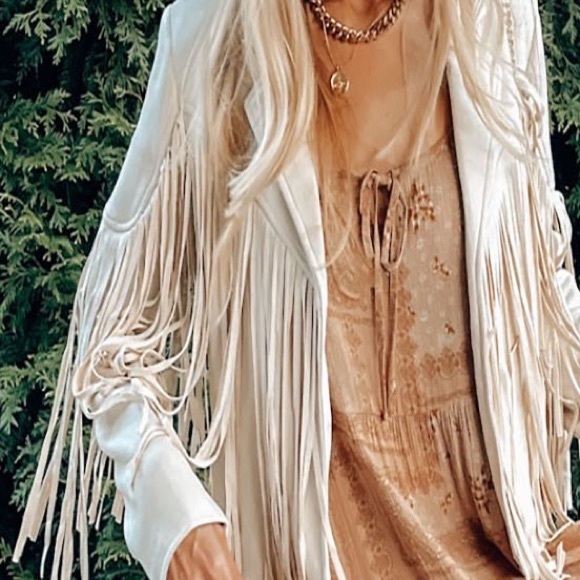 FAUX SUEDE FRINGE JACKET - Picture 3 of 5